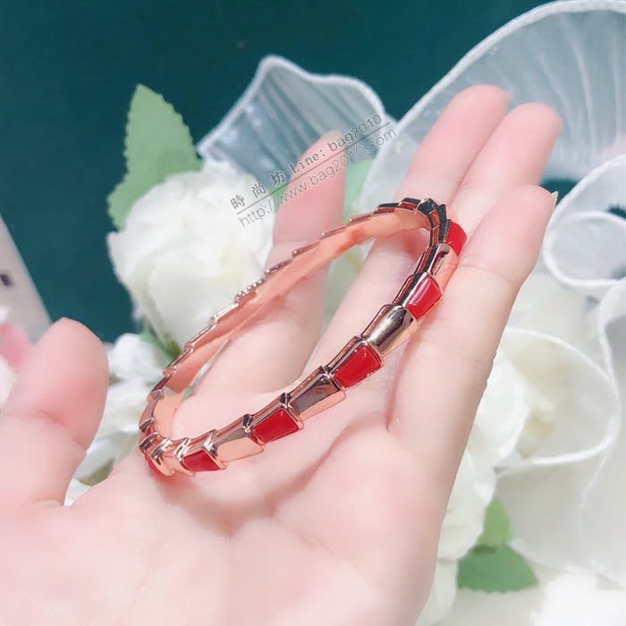 Bvlgari飾品 寶格麗蛇手鐲 玫瑰金色Serpenti手鐲  zgbq3030